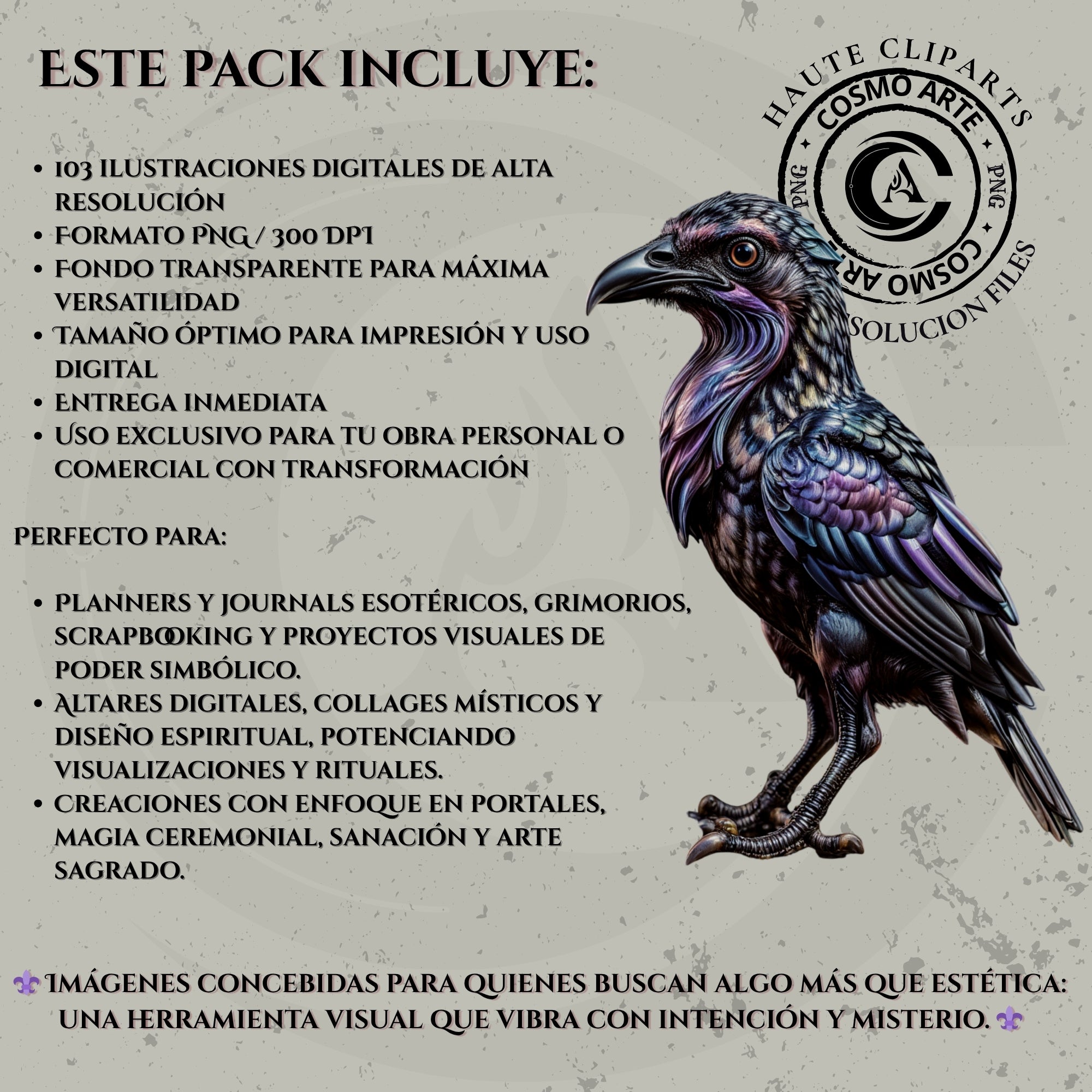 Clipart Gótico Oscuro PNG – Arte Digital de Brujas, Magia, Símbolos Místicos, Stickers Estéticos para Scrapbooking y Diseño POD