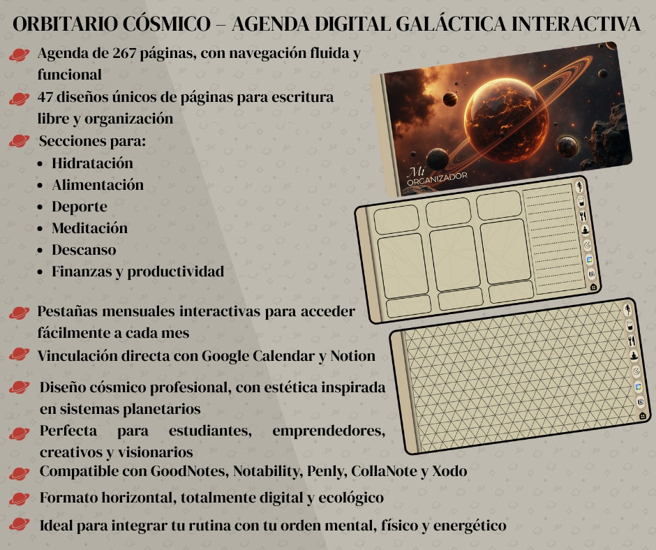 Orbitario Cósmico - Diario Digital Interactivo